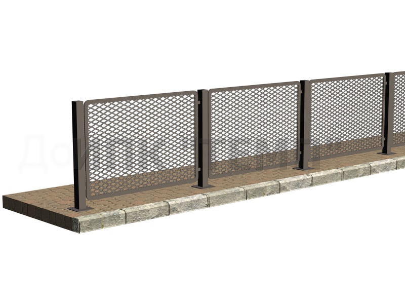 ОГПШ(Ст3) 800х1200/стойка 60х60х2,0/панель полоса 30х4,0/ПВЛ204