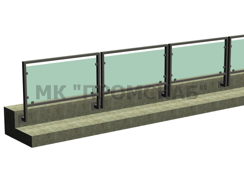 ОГПК (Ст3)1200/1150/1500/каркас 60х40х3,0/пластина 150х150х10/стекло триплекс 4+4