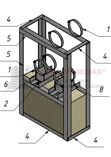 Опора СВ(Ст3)1385/880/420/У70х5,0/2СПО-D200/210/2 хом.D235