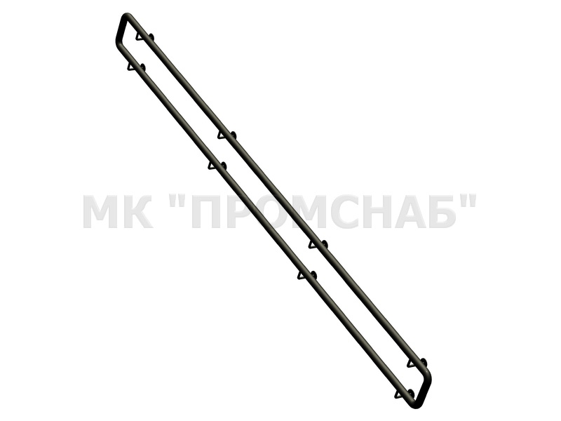 Поручень пристенный (Ст3)2/1000/38х2,0/кронштейн кр. 12