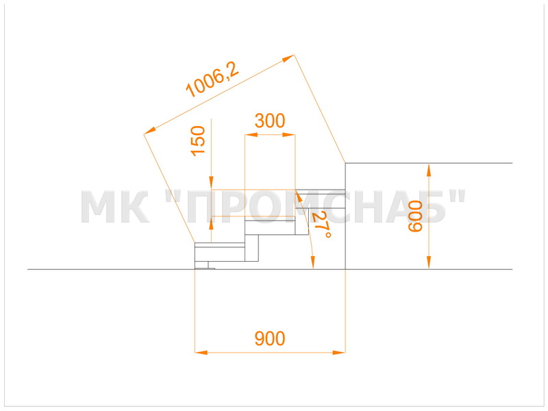 ЛМК(Ст3)27°/ 600/900/3000/2 кос.лом.80х3,0/ДПК 340х24