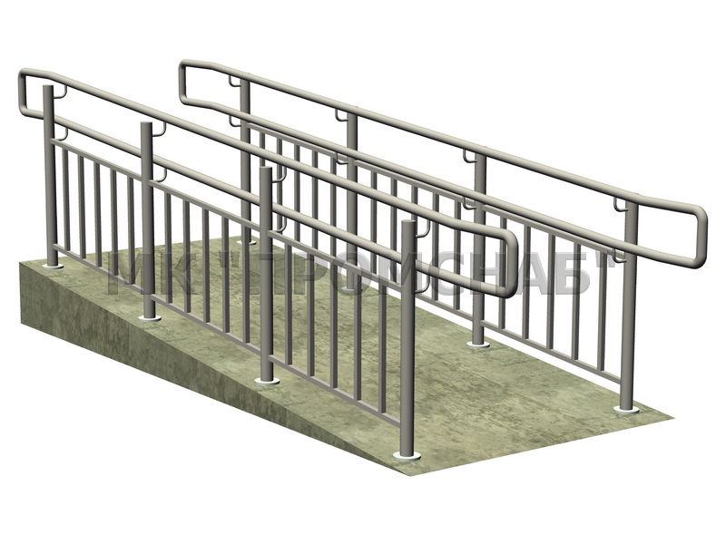 Огр. пандуса(Ст3) 900/900/2 пор. 40х2,0/ст. 51х2,0/пер. 20х20х2,0/зап. 20х20х2,0