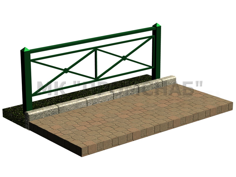 ОГГ(Ст3) 700/2000/1 поручень 60х30х1,5/стойка 80х80х3,0/панель 20х20х1,5/заполнение 20х20х1,5