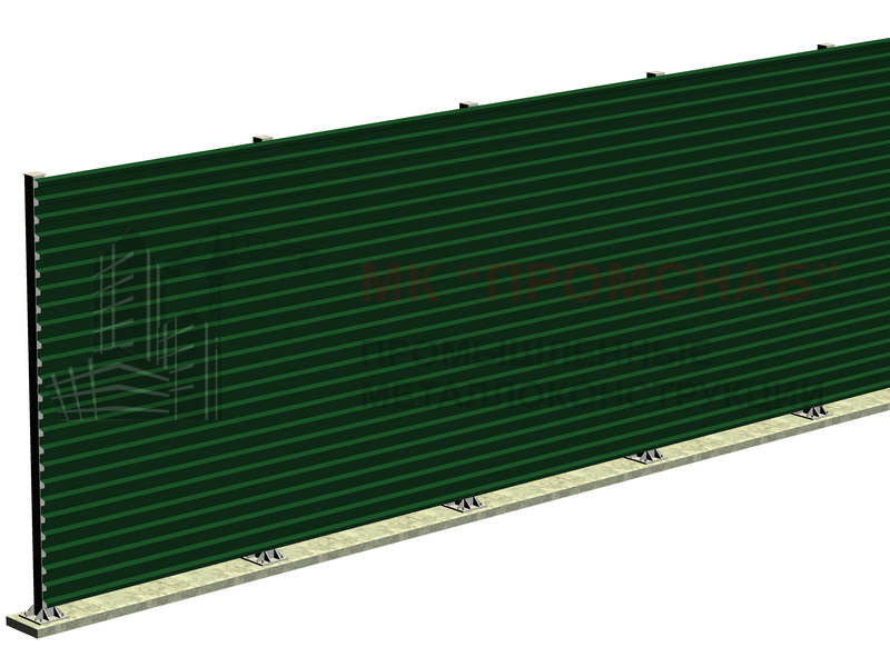 ОГТ защитное (Ст3) 5000/3000/стойка 150х150х5,0/профлист Н75-750-0,7